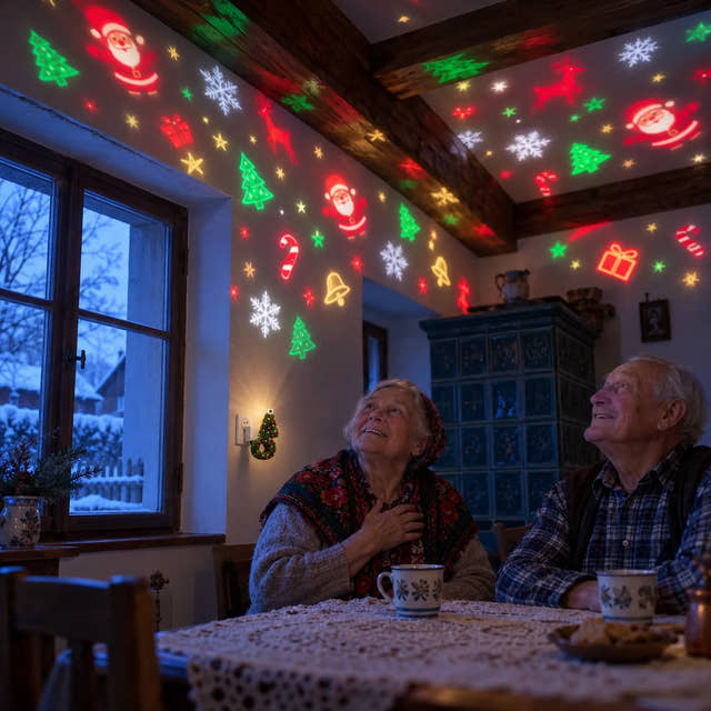 Ilustračné fotografie: Babka s dedkom, káva a strop plný sobov.